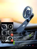 Universal Magnetic Car Phone holder 360 Degree Rotation Dashboard Magnetic Phone Holder - Image 3