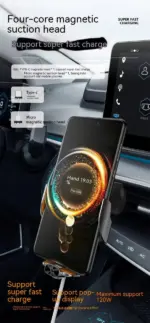 15W Wireless Automatic Opening And Closing Charging Car Holder - Image 2